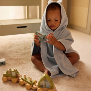 Poncho de bain éponge Miffy Jollein (Cloudy Blue)