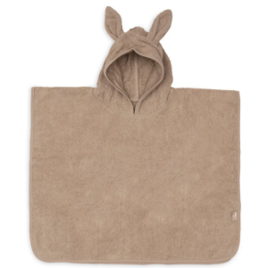 Poncho de bain éponge 'Rabbit' Jollein (Milky Coffee)