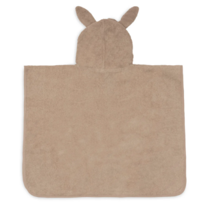 Poncho de bain éponge 'Rabbit' Jollein (Milky Coffee)