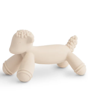 Hochet dentition figurine silicone Mushie (Mouton sand)