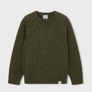 Pull en maille chiné kaki Mayoral