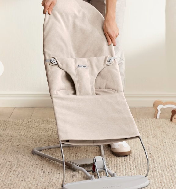Relax bouncer Babybjorn Bliss (Woven melange Light Beige)