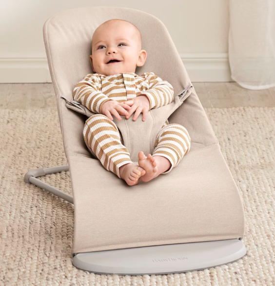 Relax bouncer Babybjorn Bliss (Woven melange Light Beige)