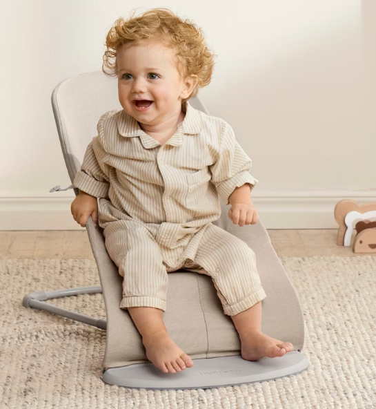 Relax bouncer Babybjorn Bliss (Woven melange Light Beige)