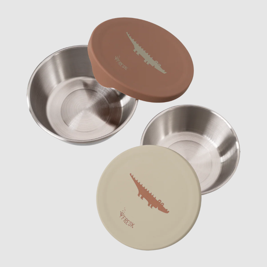 Snackbox set de 2 pièces en inox Fresk (Crocodile)