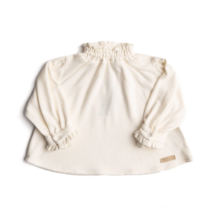 Blouse col froncé blanc cassé Bamboom