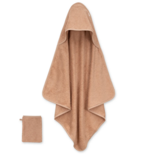 Cape de bain + gant éponge 90x90cm Bemini (Natural)