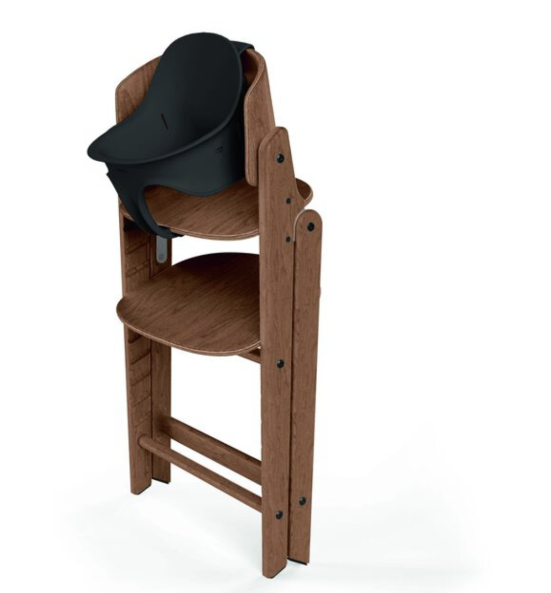 Chaise haute évolutive Cybex Click n' Fold 3 en 1 (All Natural Dark)
