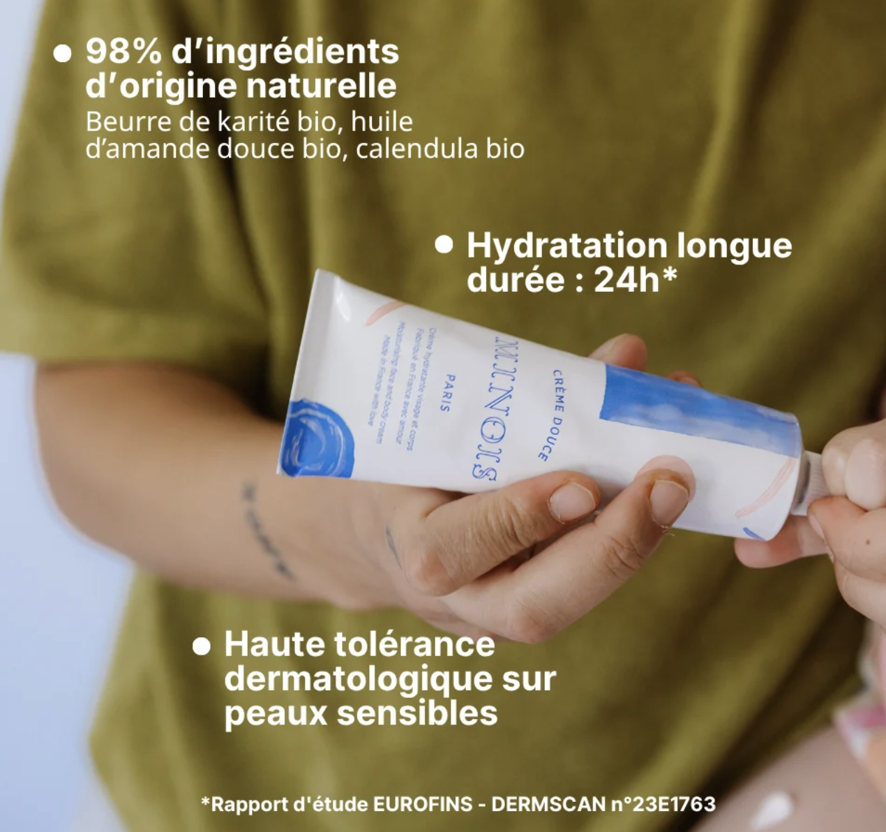 Crème douce hydratante visage&corps Minois de Paris (100ml)