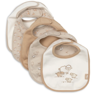 Lot de 5 bavoirs jersey waterproof Jollein (Woolly)