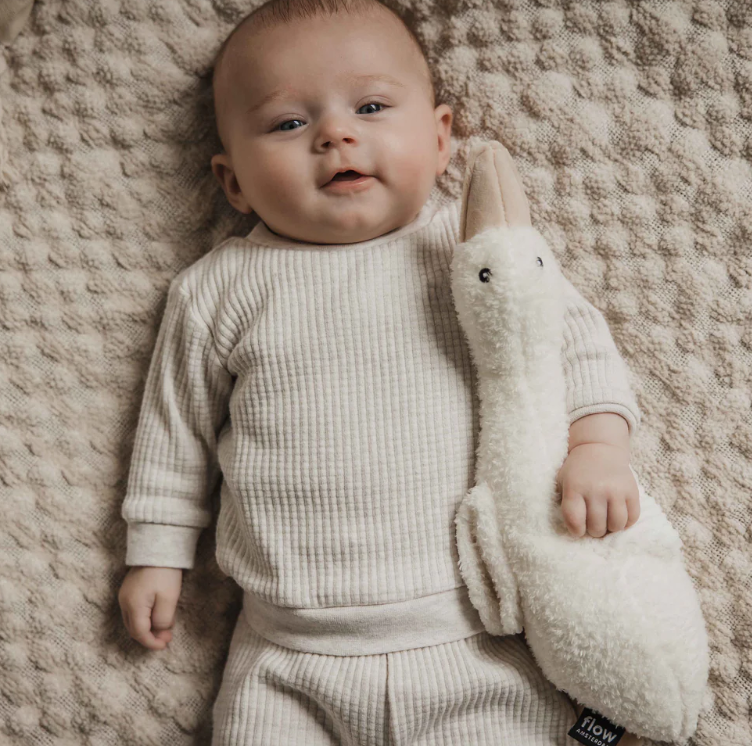 Peluche bruit blanc Oie Liva de Flow (écru) (rechargeable USB-C)