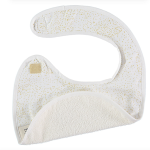 Bavoir waterproof Nobodinoz Candy (Gold Bubble/White)