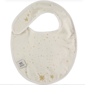 Bavoir waterproof Nobodinoz Candy (Gold Stella/Natural)