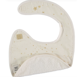 Bavoir waterproof Nobodinoz Candy (Gold Stella/Natural)