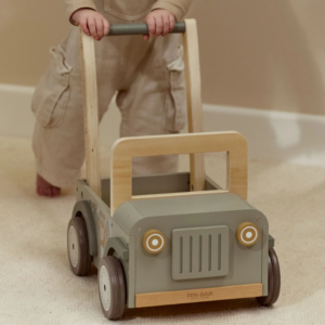 Chariot de marche en bois Little Dutch (Voiture Safari Friends)