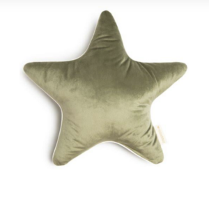 Coussin étoile Aristote Velvet (Olive Green)