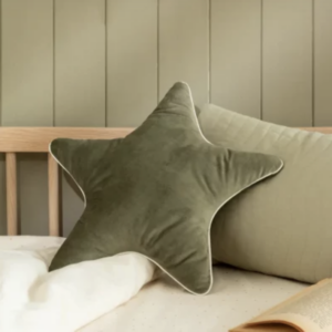 Coussin étoile Aristote Velvet (Olive Green)