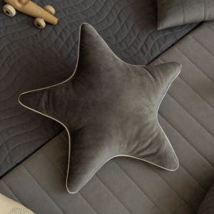 Coussin étoile Aristote Velvet (Slate Grey)
