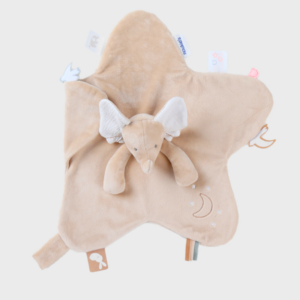 Doudou + attache tétine Elephant Bali Noukies