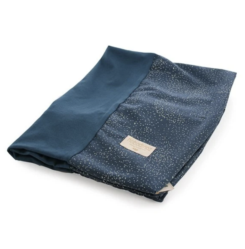 Housse de matelas à langer jersey Calma Nobodinoz (Gold bubble/Night Blue)
