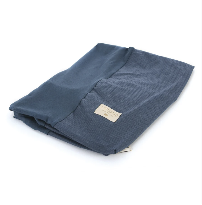 Housse de matelas à langer jersey Calma Nobodinoz (Honey Comb/Night Blue)