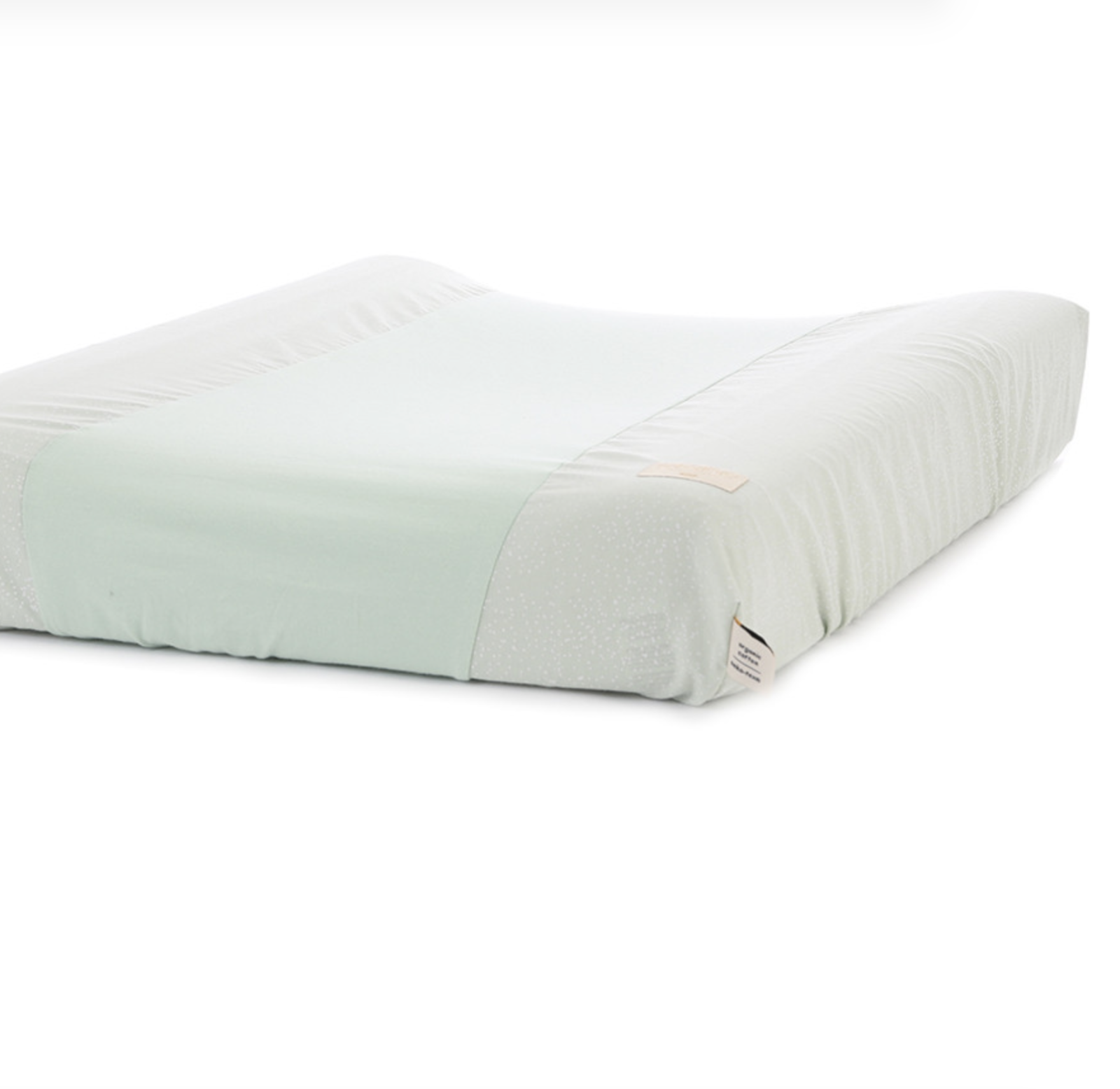 Housse de matelas à langer jersey Calma Nobodinoz (White bubble/Aqua)