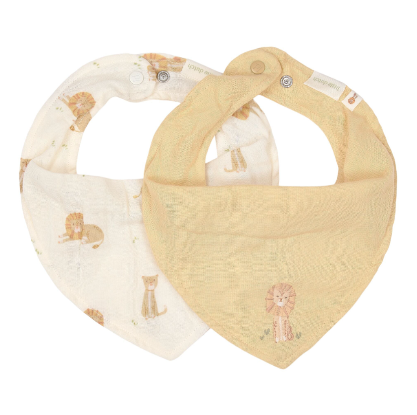 Lot de 2 bandanas coton organic Little dutch (Safari Leo)