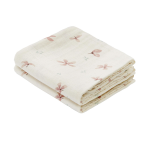 Lot de 2 langes tétras 75x75cm Cam Cam (Windflower cream)