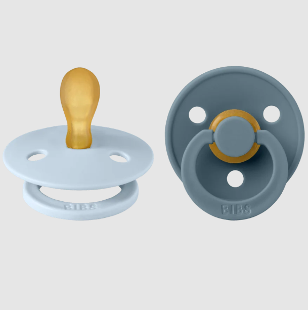 Lot de 2 tétines Bibs Symétriques en caoutchouc T1 (Baby Blue/Petrol)
