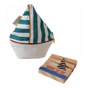 Lot de 4 puzzles en bois 'Transport' Nobodinoz (+ housse transport bateau)