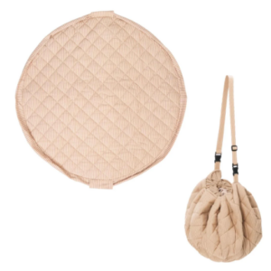 Tapis d'éveil + sac range jouets Play&Go Soft Organic (Stripes Brown)