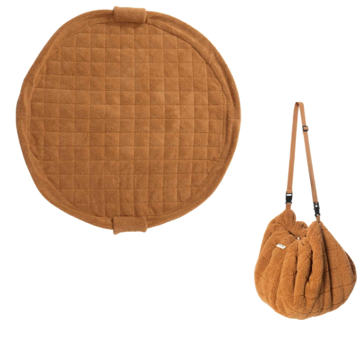 Tapis d'éveil + sac range jouets Play&Go Soft Organic (Teddy Brown)