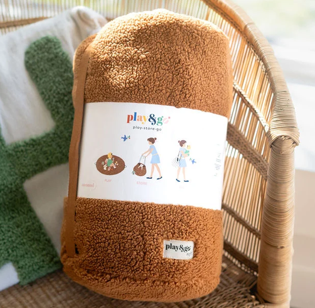 Tapis d'éveil + sac range jouets Play&Go Soft Organic (Teddy Brown)
