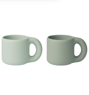 Tasse à anse silicone Set de 2 pièces Kylie Liewood (Green Mix)