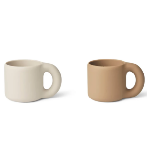 Tasse à anse silicone Set de 2 pièces Kylie Liewood (Sandy/Oat mix)