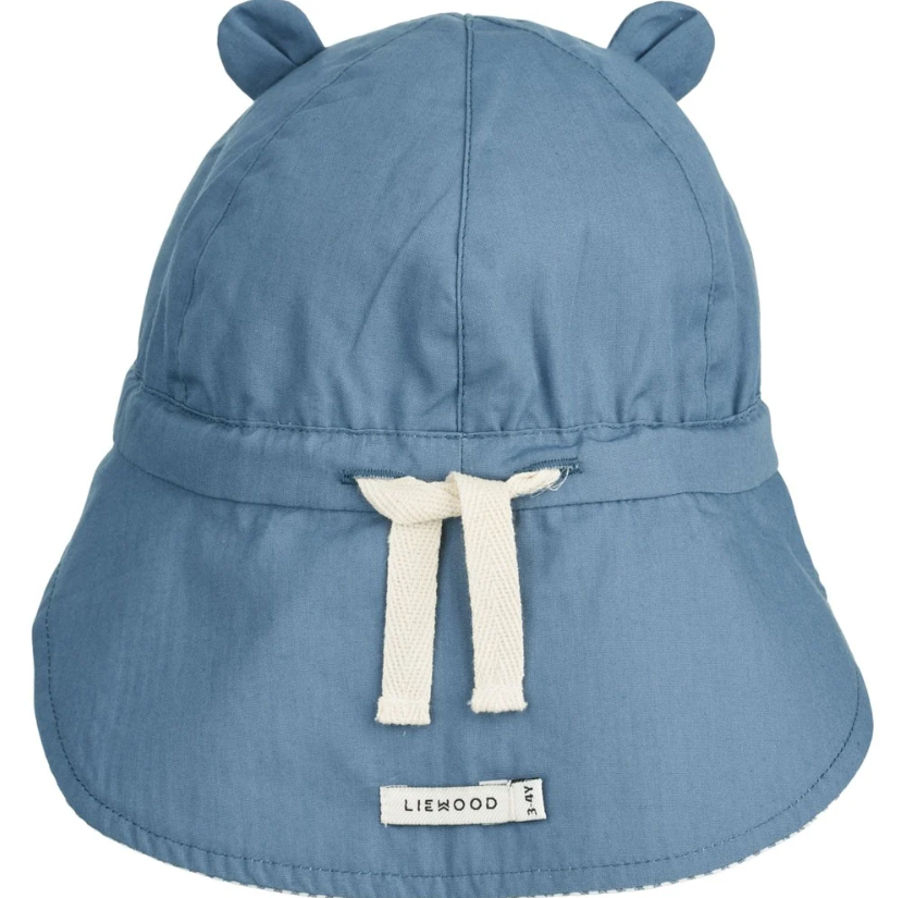 Chapeau de soleil réversible Gorm Liewood (Blue wave/Creme)
